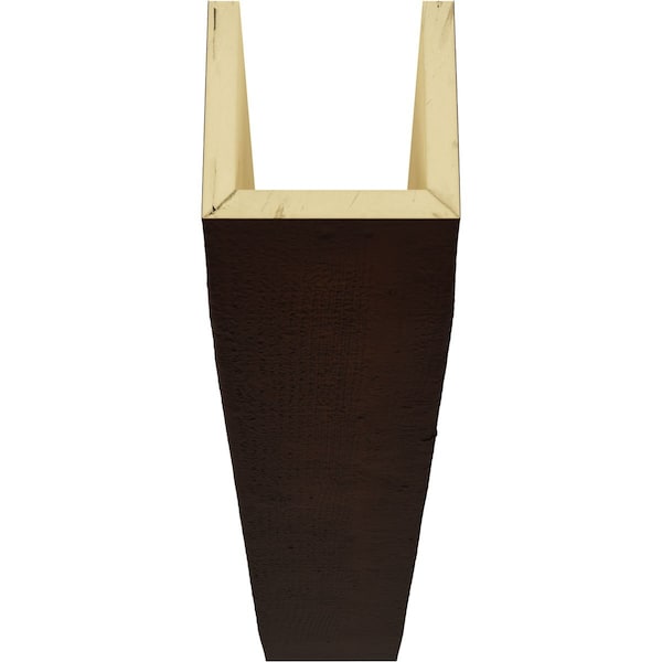 Ekena Millwork 3-Sided (U-beam) Rough Sawn Endurathane Faux Wood Ceiling Beam, Premium Mahogany, 12"Wx12"H x18'L - BMRS3C0120X120X216ZM