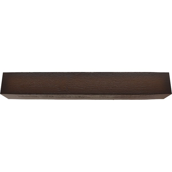 Ekena Millwork 3-Sided (U-beam) Rough Sawn Endurathane Faux Wood Ceiling Beam, Premium Mahogany, 12"Wx12"H x18'L - BMRS3C0120X120X216ZM