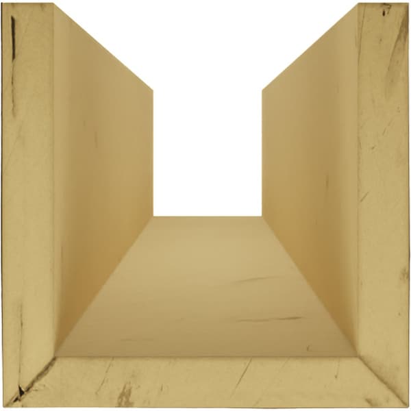 Ekena Millwork 3-Sided (U-beam) Rough Cedar Endurathane Faux Wood Ceiling Beam, Premium Aged, 10"W x 4"H  x 12'L - BMRC3C0100X040X144ZD
