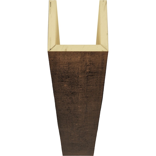Ekena Millwork 3-Sided (U-beam) Rough Cedar Endurathane Faux Wood Ceiling Beam, Premium Aged, 10"W x 4"H  x 12'L - BMRC3C0100X040X144ZD
