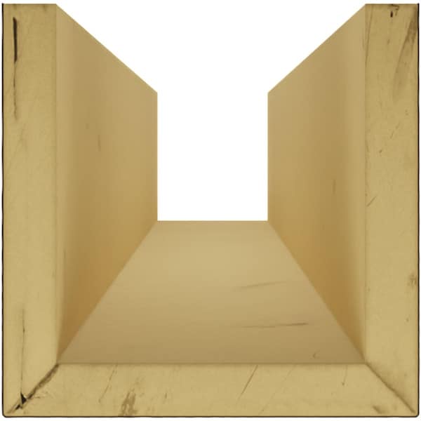 Ekena Millwork 3-Sided (U-beam) Sandblasted Endurathane Faux Wood Ceiling Beam, Premium Mahogany, 6"W x 8"H  x 10'L - BMSD3C0060X080X120ZM