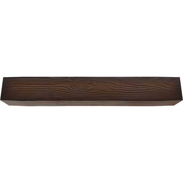 Ekena Millwork 3-Sided (U-beam) Sandblasted Endurathane Faux Wood Ceiling Beam, Premium Mahogany, 6"W x 8"H  x 10'L - BMSD3C0060X080X120ZM