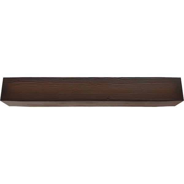 Ekena Millwork 3-Sided (U-beam) Sandblasted Endurathane Faux Wood Ceiling Beam, Premium Mahogany, 6"W x 8"H  x 10'L - BMSD3C0060X080X120ZM