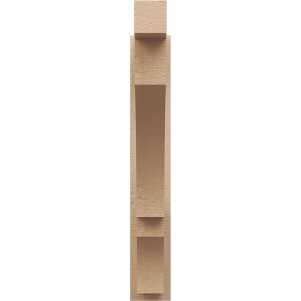 Ekena Millwork 5 1/2-in W x 24-in D x 36-in H Balboa Block Rough Cedar Woodgrain TimberThane Outlooker, Primed Tan - OUTUR055X24X36BOA44RCPR