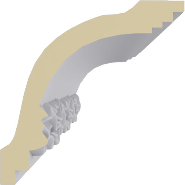 Ekena Millwork 3 3/4"H x 3 3/4"P x 5 1/4"F x 94 1/2"L Baroque Crown Moulding - MLD04X04X05BQ