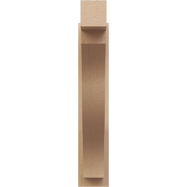 Ekena Millwork 6-in W x 24-in D x 32-in H Funston Block Rough Cedar Woodgrain TimberThane Outlooker, Primed Tan - OUTUR060X24X32FST44RCPR
