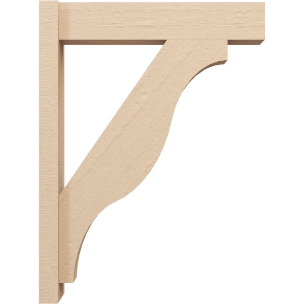 Ekena Millwork 6-in W x 24-in D x 32-in H Funston Block Rough Cedar Woodgrain TimberThane Outlooker, Primed Tan - OUTUR060X24X32FST44RCPR