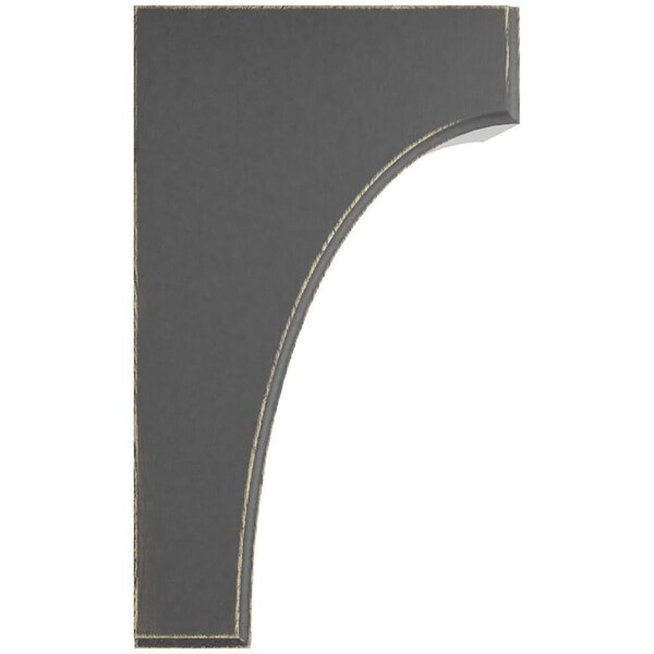 Ekena Millwork 5 1/4"W x 6"D x 10"H Clarksville Wood Vintage Decor Bracket, Black - BKTWD05X06X10CVBL