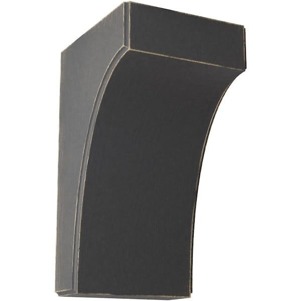Ekena Millwork 5 1/4"W x 6"D x 10"H Clarksville Wood Vintage Decor Bracket, Black - BKTWD05X06X10CVBL