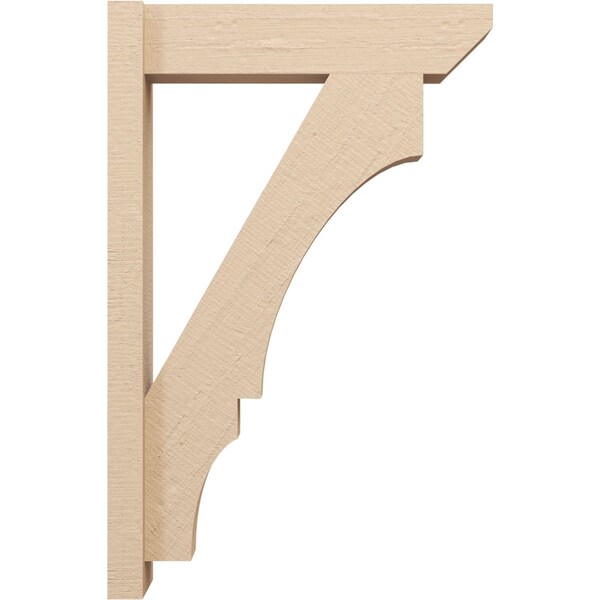 Ekena Millwork 6-in W x 22-in D x 34-in H Balboa Slat Rough Cedar Woodgrain TimberThane Outlooker, Primed Tan - OUTUR060X22X34BOA24RCPR