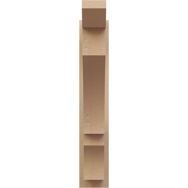 Ekena Millwork 6-in W x 22-in D x 34-in H Balboa Slat Rough Cedar Woodgrain TimberThane Outlooker, Primed Tan - OUTUR060X22X34BOA24RCPR