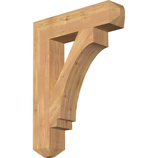 Ekena Millwork Imperial Craftsman Smooth Bracket, Western Red Cedar, 5 1/2"W x 26"D x 34"H - BKT06X26X34IMP04SWR