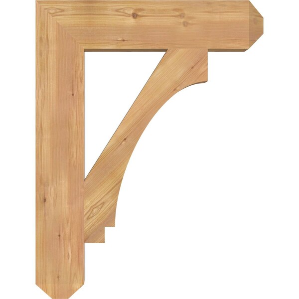 Ekena Millwork Imperial Craftsman Smooth Bracket, Western Red Cedar, 5 1/2"W x 26"D x 34"H - BKT06X26X34IMP04SWR
