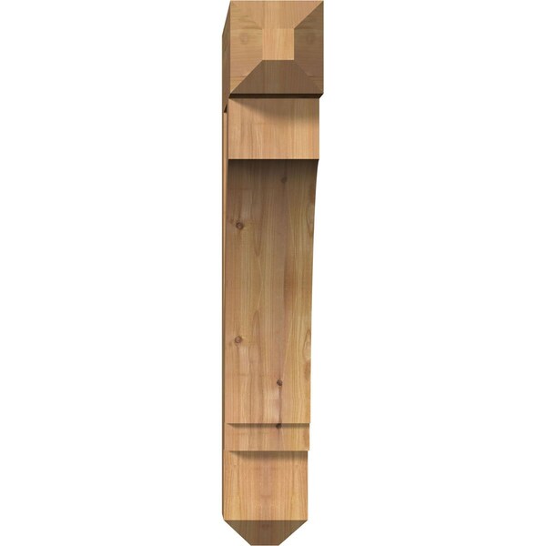 Ekena Millwork Imperial Craftsman Smooth Bracket, Western Red Cedar, 5 1/2"W x 26"D x 34"H - BKT06X26X34IMP04SWR