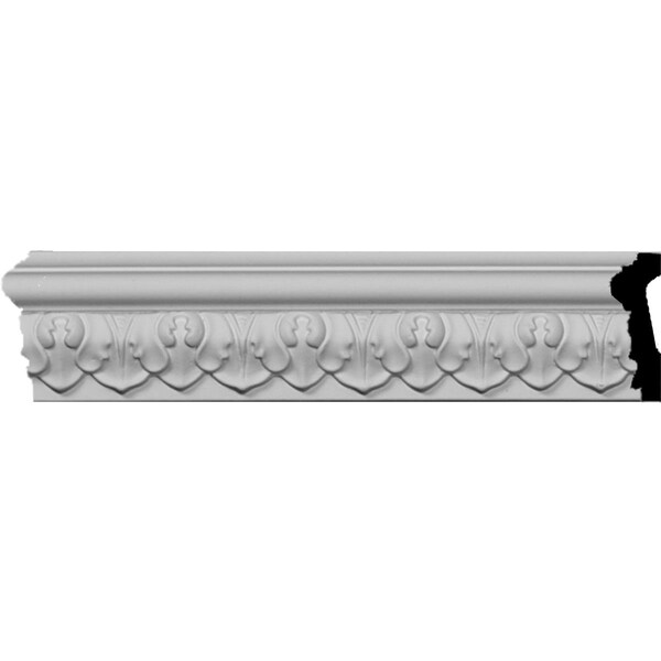 Ekena Millwork SAMPLE - 1 7/8"H x 3/4"P x 12"L Blackthorne Acanthus Leaf Chair Rail Moulding - SAMPLE-MLD01X00BL