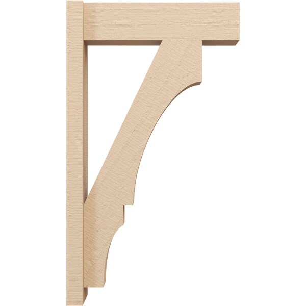 Ekena Millwork 5 1/2-in W x 16-in D x 28-in H Balboa Block Rough Cedar Woodgrain TimberThane Outlooker, Primed Tan - OUTUR055X16X28BOA44RCPR