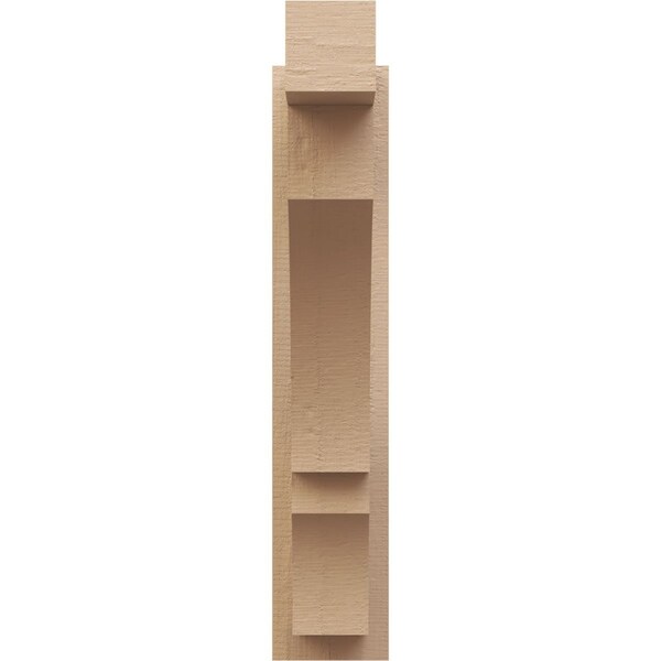 Ekena Millwork 5 1/2-in W x 16-in D x 28-in H Balboa Block Rough Cedar Woodgrain TimberThane Outlooker, Primed Tan - OUTUR055X16X28BOA44RCPR
