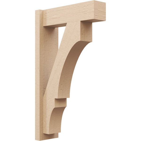 Ekena Millwork 5 1/2-in W x 16-in D x 28-in H Balboa Block Rough Cedar Woodgrain TimberThane Outlooker, Primed Tan - OUTUR055X16X28BOA44RCPR