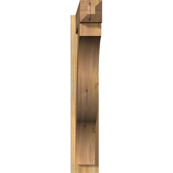 Ekena Millwork Funston Craftsman Rough Sawn Outlooker, Western Red Cedar, 6"W x 34"D x 34"H - OUT06X34X34FST04RWR