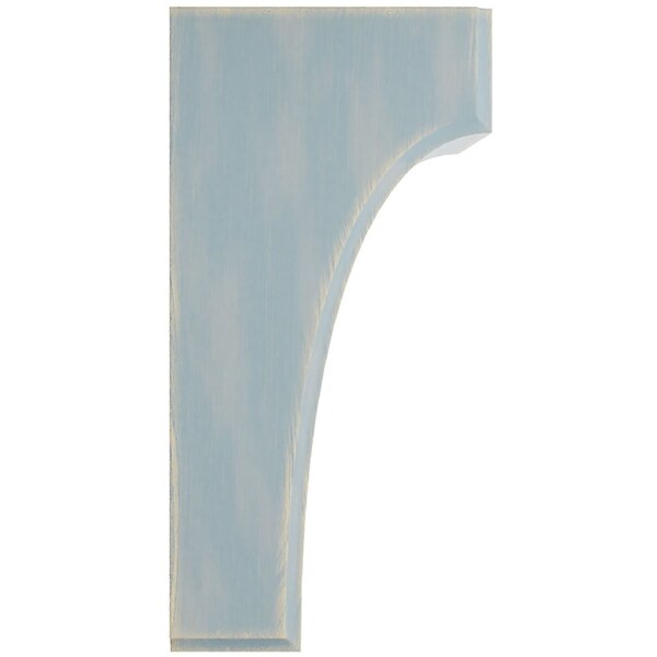 Ekena Millwork 5 1/4"W x 4"D x 8"H Clarksville Wood Vintage Decor Bracket, Driftwood Blue - BKTWD05X04X08CVBU