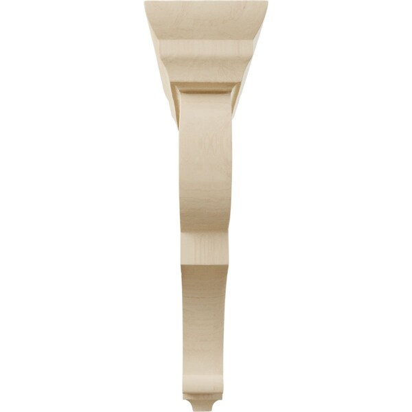 Ekena Millwork 3 1/2"W x 7 1/2"D x 14"H Extra Large Rojas Wood Corbel, Rubberwood - CORW03X07X14RJRW