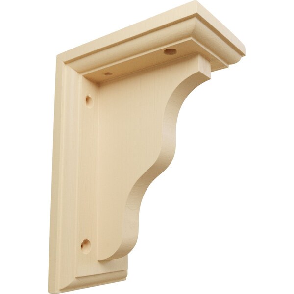Ekena Millwork 3"W x 5"D x 7"H Hamilton Traditional Bracket, Maple - BKT03X05X07HAMA
