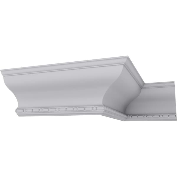 Ekena Millwork 8 3/4"H x 7"P x 11 1/4"F x 94 1/2"L Medea Beaded Crown Moulding - MLD08X07X11MD