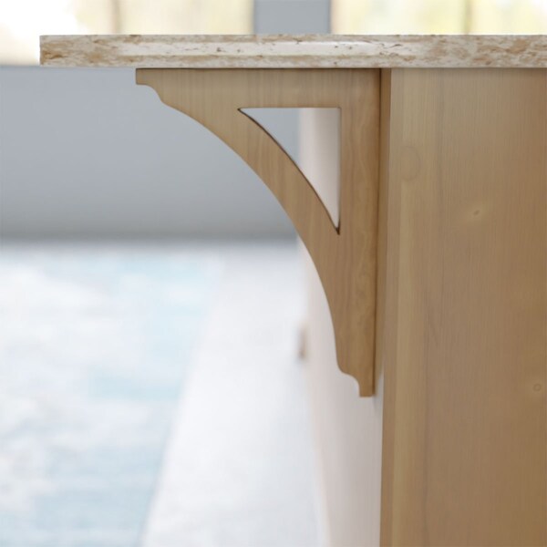 Ekena Millwork 1 3/4"W x 8 1/2"D x 12"H Large Thorton Wood Bracket, Cherry - BKTW01X08X12THCH