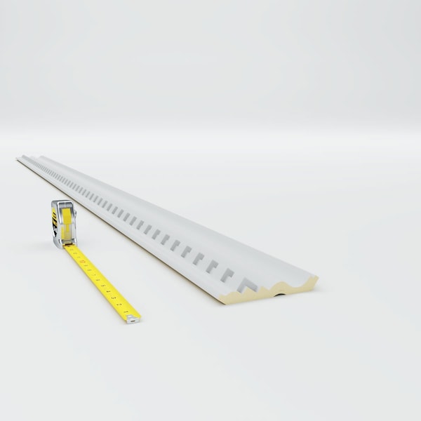 Ekena Millwork 4 3/8"H x 3 1/2"P x 5 5/8"F x 94 1/2"L Dentil Crown Moulding - MLD04X03X06DE