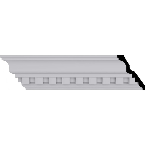 Ekena Millwork 4 3/8"H x 3 1/2"P x 5 5/8"F x 94 1/2"L Dentil Crown Moulding - MLD04X03X06DE