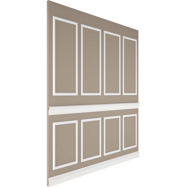 Ekena Millwork Wainscot Paneling Kit, Urethane, 94-1/2 in L, Factory Primed - WPKUST052P108