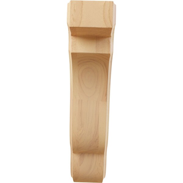 Ekena Millwork 1 3/4"W x 5"D x 7 1/2"H Bedford Wood Bracket, Red Oak - BKTW02X05X08BERO