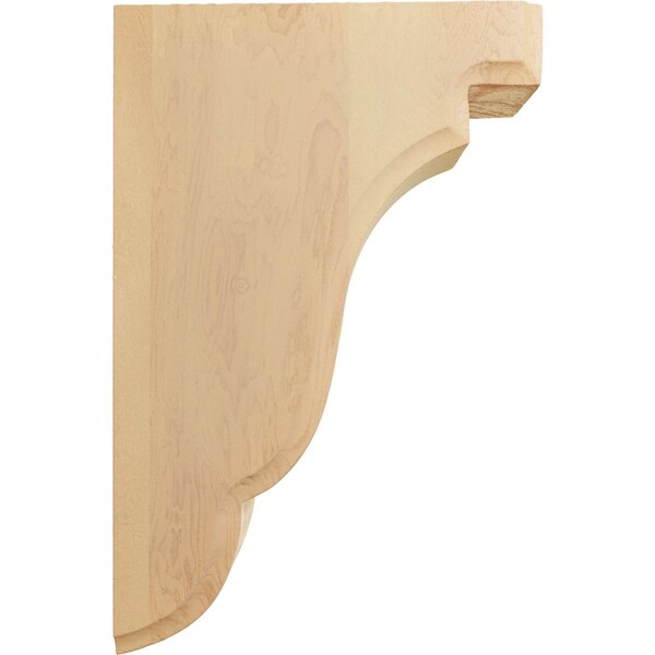 Ekena Millwork 1 3/4"W x 5"D x 7 1/2"H Bedford Wood Bracket, Red Oak - BKTW02X05X08BERO