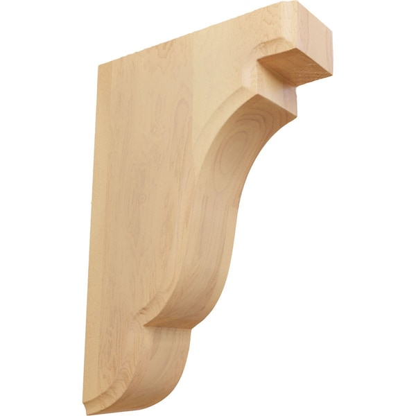 Ekena Millwork 1 3/4"W x 5"D x 7 1/2"H Bedford Wood Bracket, Red Oak - BKTW02X05X08BERO