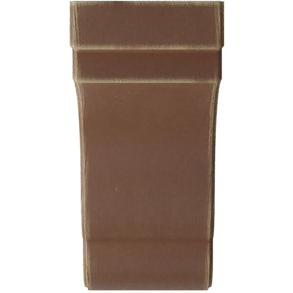 Ekena Millwork 5 1/4"W x 8 1/2"D x 11"H Bedford Wood Vintage Decor Bracket, Weathered Brown - BKTWD05X09X11BEBR