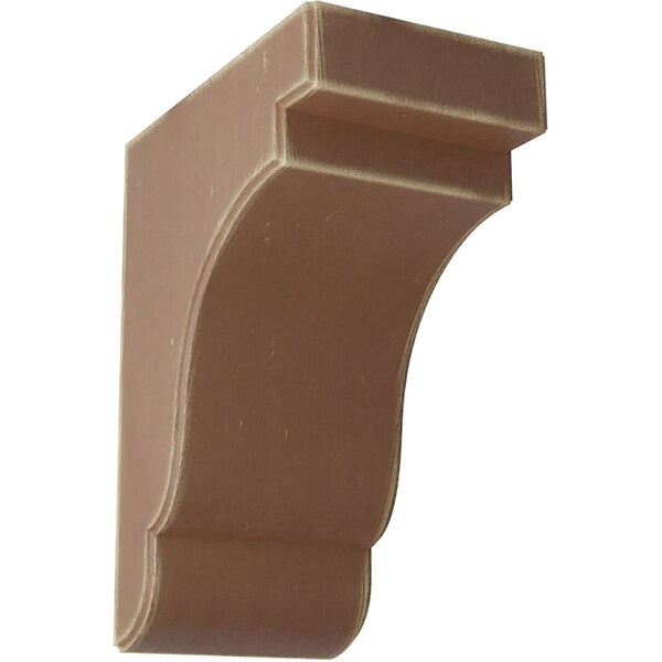 Ekena Millwork 5 1/4"W x 8 1/2"D x 11"H Bedford Wood Vintage Decor Bracket, Weathered Brown - BKTWD05X09X11BEBR