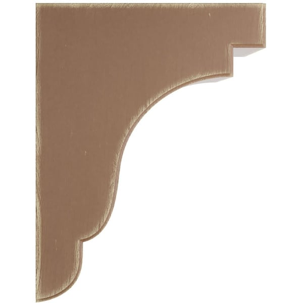 Ekena Millwork 5 1/4"W x 8 1/2"D x 11"H Bedford Wood Vintage Decor Bracket, Weathered Brown - BKTWD05X09X11BEBR
