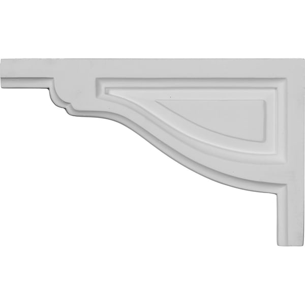 Ekena Millwork 8"W x 5"H x 1/2"D Small Traditional Stair Bracket, Left - SB08X05TR-L