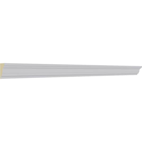 Ekena Millwork Crown Moulding, Polyurethane, 96-1/8 in L, 7/8 in H - MLD01X01X01ED