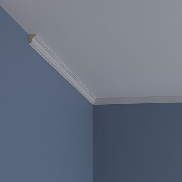 Ekena Millwork Crown Moulding, Polyurethane, 96-1/8 in L, 7/8 in H - MLD01X01X01ED