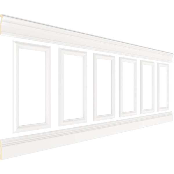 Ekena Millwork Wainscot Paneling Kit, Urethane, 94-1/2 in L, Factory Primed - WPKUSQ041P036