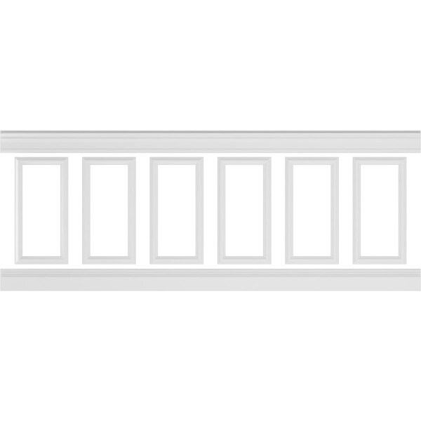 Ekena Millwork Wainscot Paneling Kit, Urethane, 94-1/2 in L, Factory Primed - WPKUSQ041P036