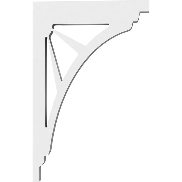 Ekena Millwork Stanford Architectural Grade PVC Bracket, 5/8"W X 4 1/2"D X 7"H - BKTP01X04X07ST