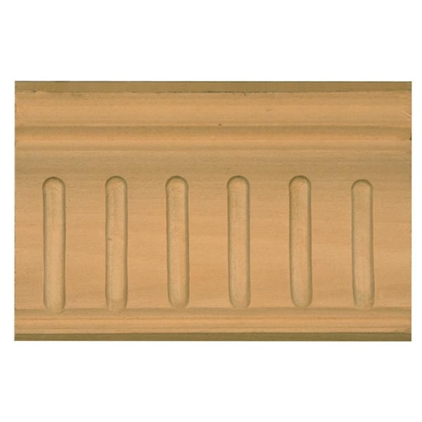 Osborne Wood Products Fluted Crown Moulding, Basswood, 1-5/8in H, 2-15/16in W - 892015BAS