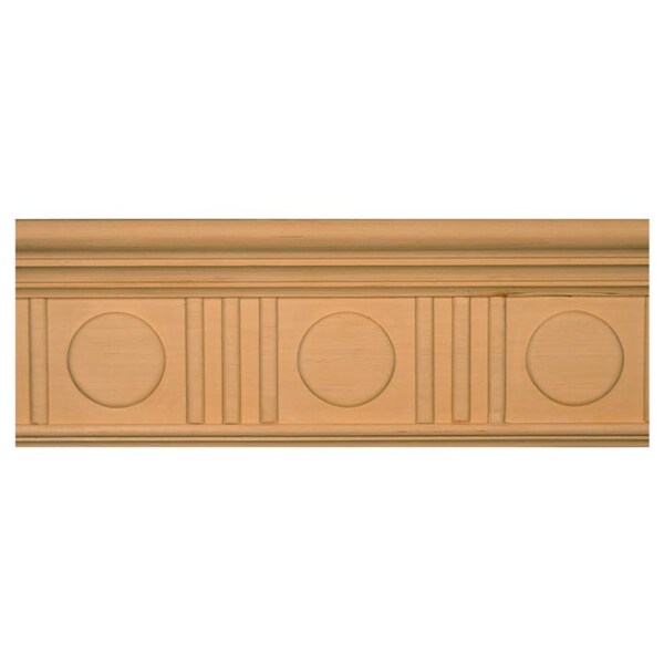 Osborne Wood Products 6 x 2 5/16 x 96 Art Deco Crown Moulding in Basswood - 892004BAS