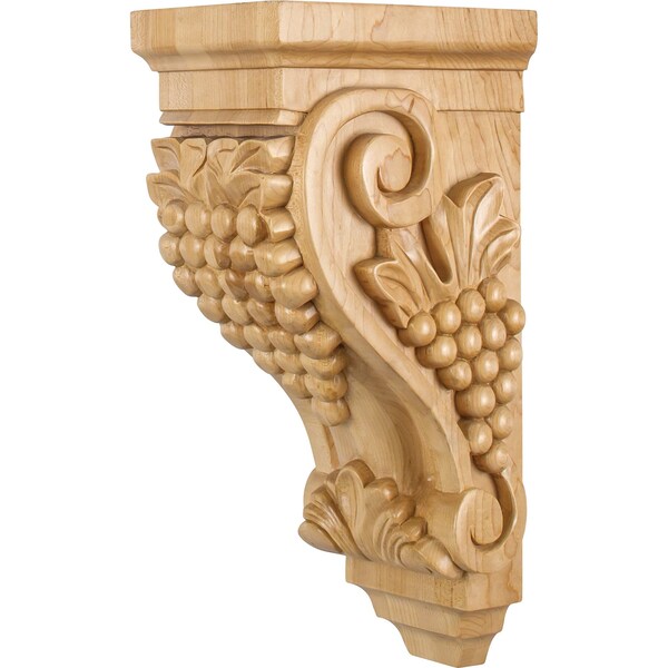 Hardware Resources 5" Wx7"Dx14"H Rubberwood Grape Corbel - CORAA-2RW