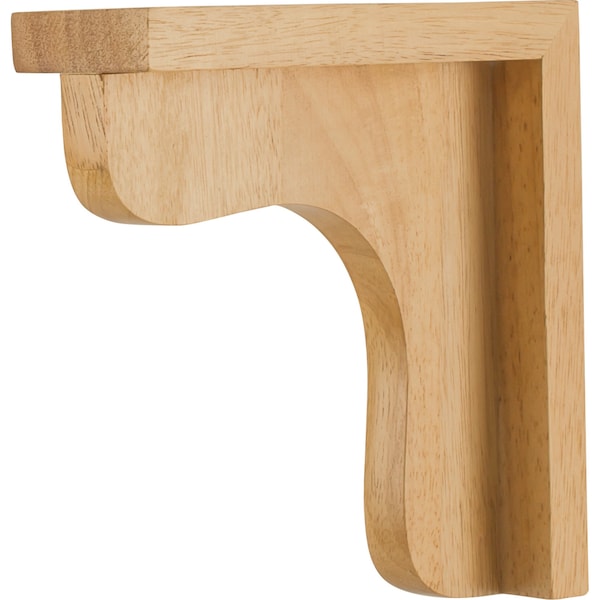 Hardware Resources 2-1/2" Wx8"Dx8"H Rubberwood Bar Corbel - COR8-1RW