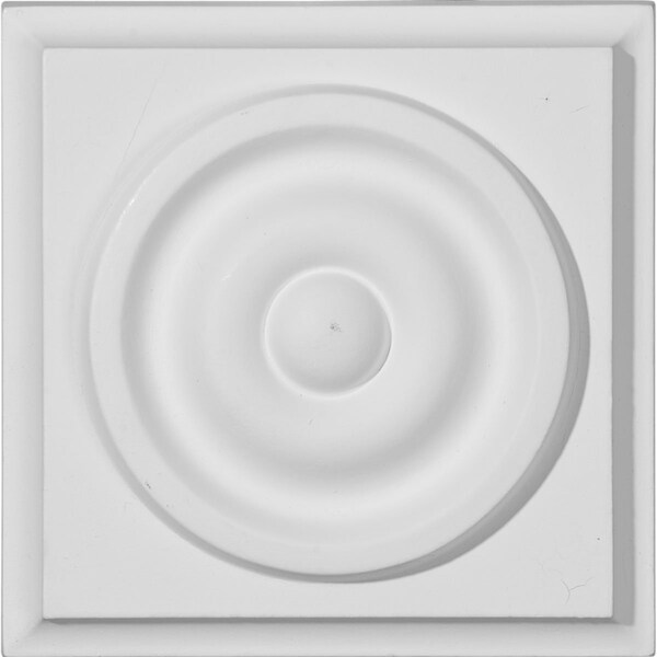 Ekena Millwork Plinth Block, Polyurethane, 3-3/4 in H, 3-3/4 in W, Factory Primed - PB03X03AT