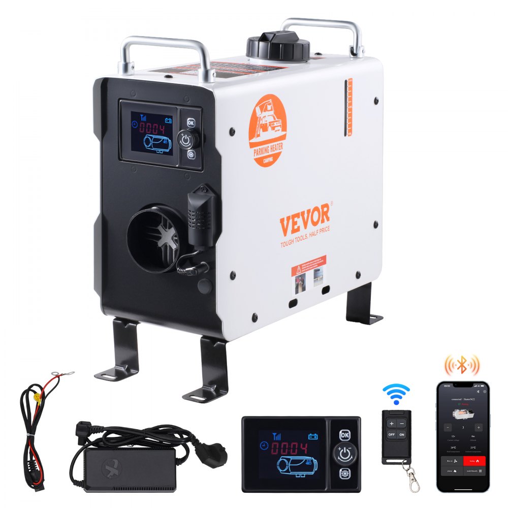 VEVOR Diesel Air Heater 12V/24V 2KW Bluetooth APP Remote Control for Outdoors - CYJRQHWKLS2KWXH0UV1