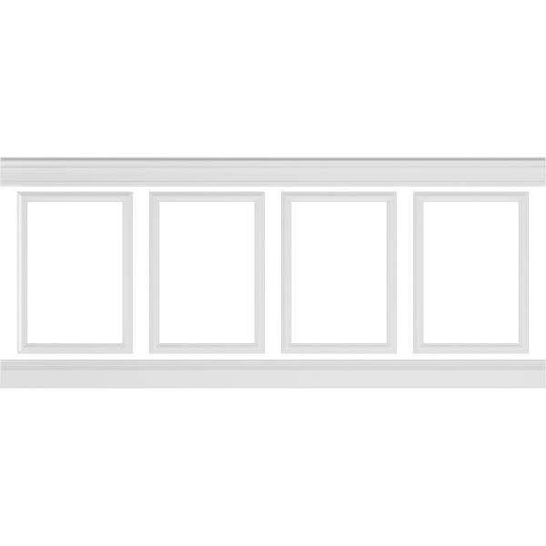 Ekena Millwork Wainscot Paneling Kit, Urethane, 94-1/2 in L, Factory Primed - WPKUSQ031P040